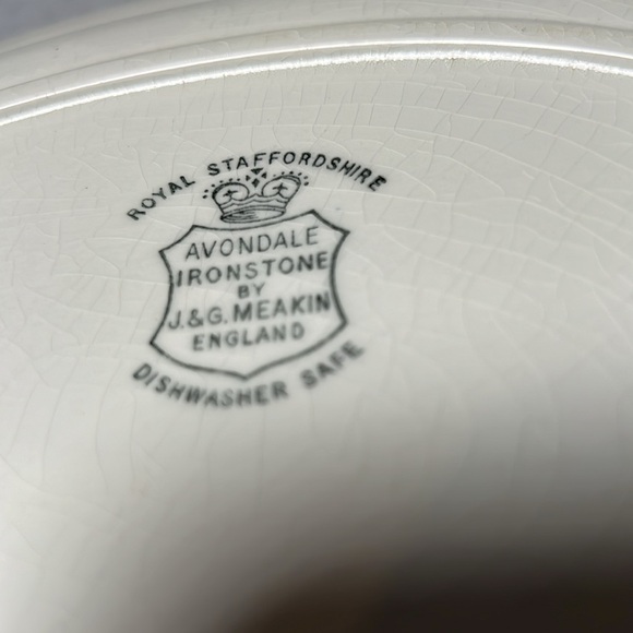 Vintage Royal Staffordshire Avondale Ironstone Meakin Blue Oval Platter, B#39 - Picture 7 of 7